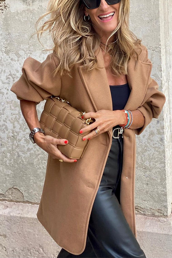 Solid Two Grain Tweed Coat