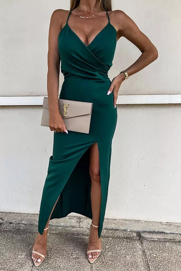 Look Back on Tonight Slit Dress