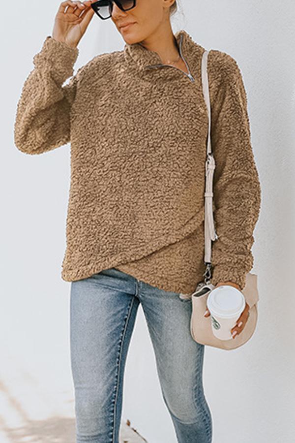 Polar Fleece Double-sided Fleece Sweater Coat