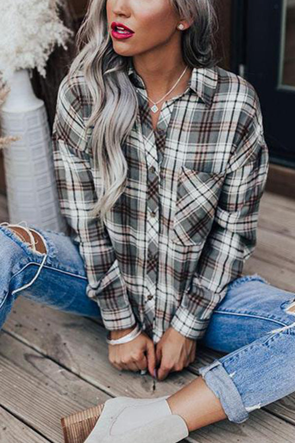 Checked Pocket Print Shirt