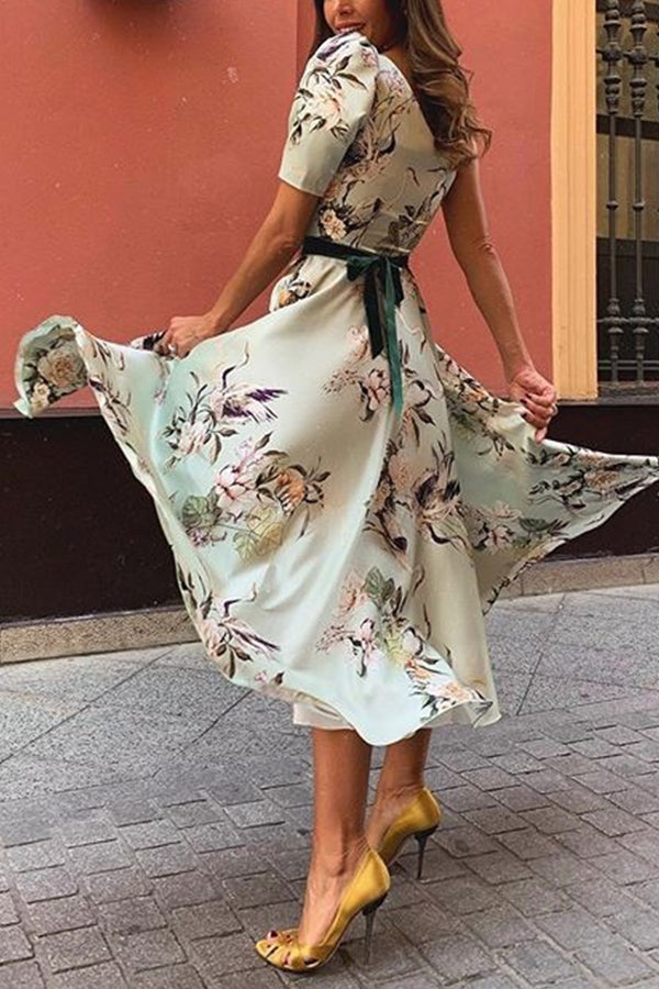 Sexy Off-the-shoulder Print Dress