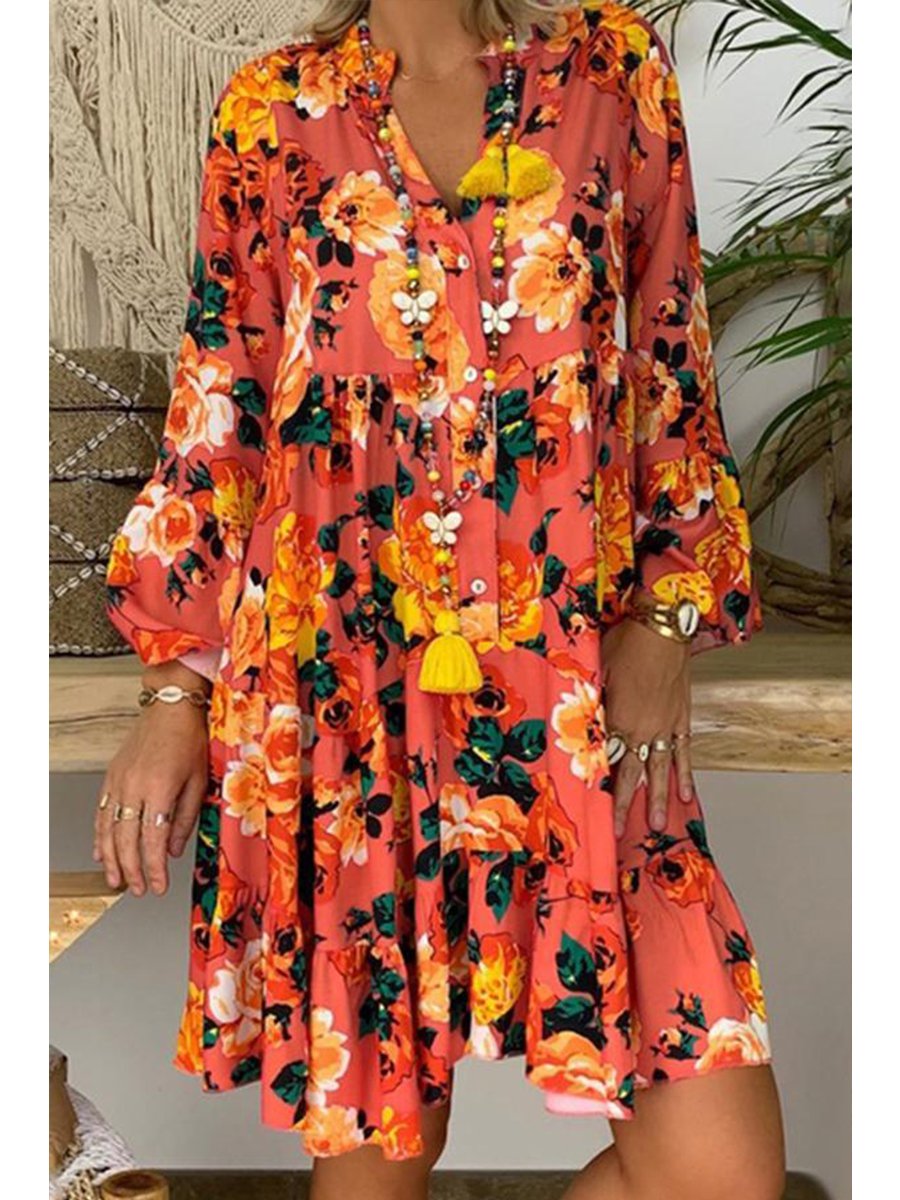 Trendy Cartoon Print Baggy Dress