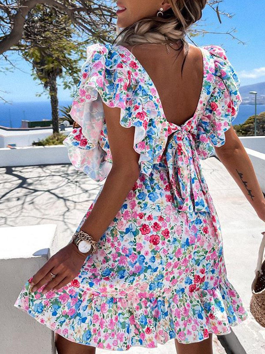 Beachside Dreaming Floral Mini Dress