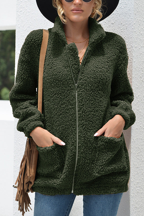 Wear a plush jacket for warmth