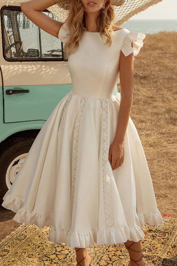 Temperament Flounce Sleeves Princess Dress