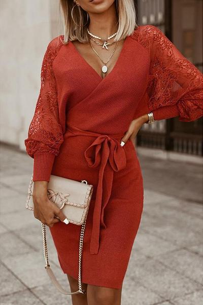 Lace Wrap Dress