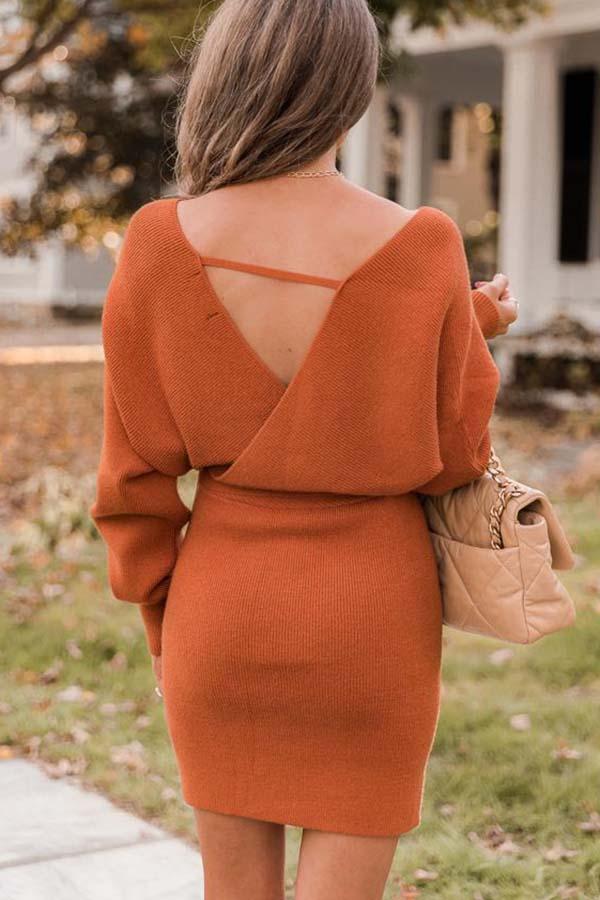 Future Happiness Chelsea Wrap Sweater Dress