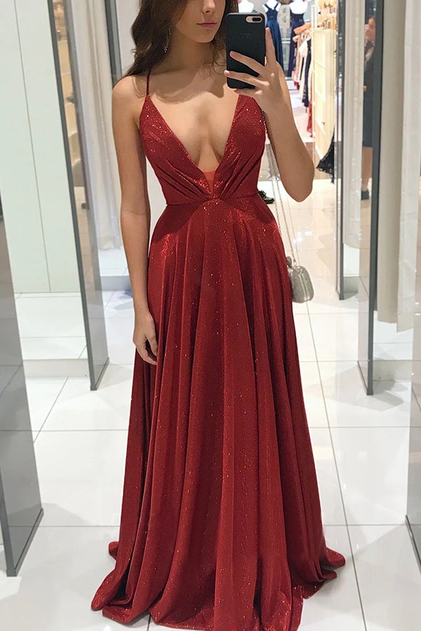 Fairytale Romance Glitter Fabric Maxi Formal Dress