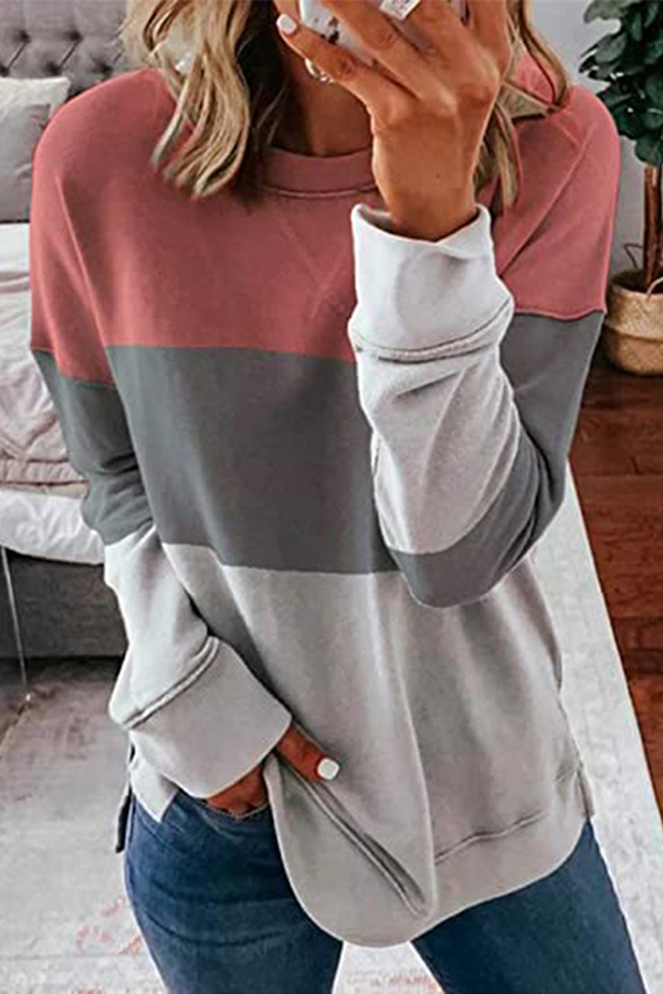 Contrast Color Relaxed Sweatshirt