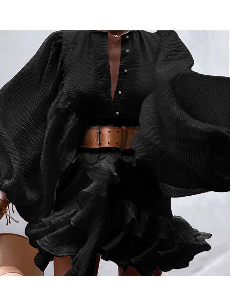 Solid Waist MiniDress