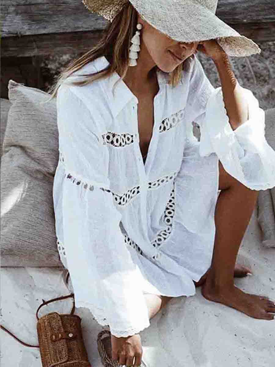 Print Hollow-out White Cover-Up
