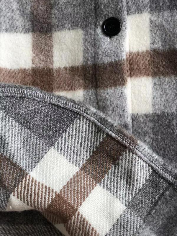 Plaid Pocketed Jacket