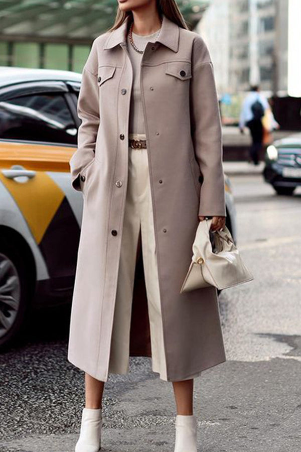Single-breasted Lapel Casual Coat