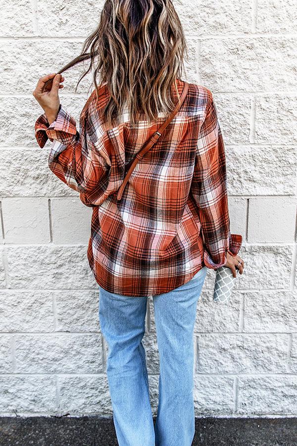 Check Print Boyfriend Shirt