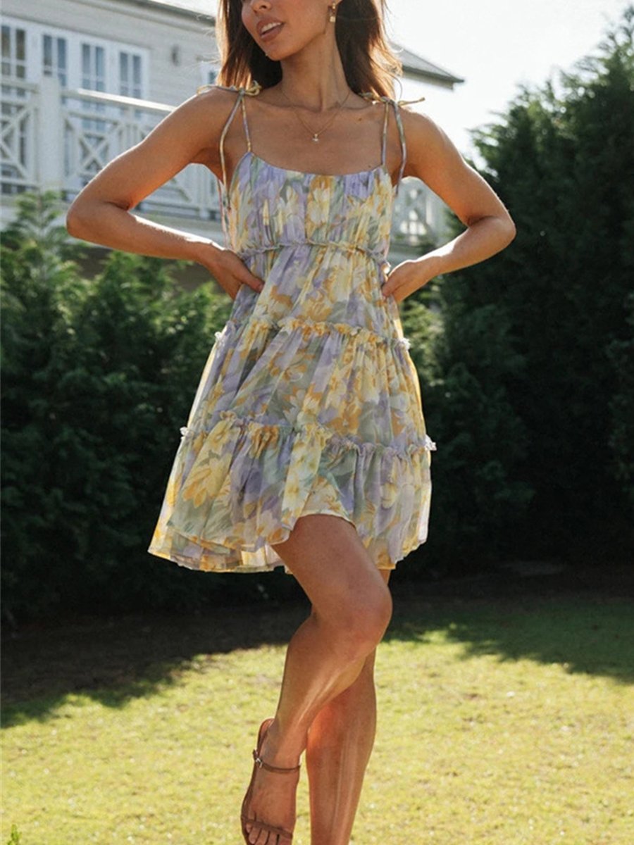 Beach Holiday Suspender Mini Dress