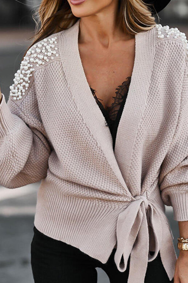 Lace-Up Standard Women's Sweater
