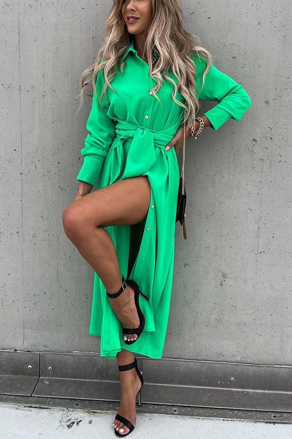 Button Down Shirt Midi Dress