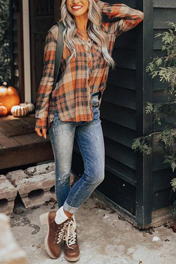 Checked Pocket Print Shirt