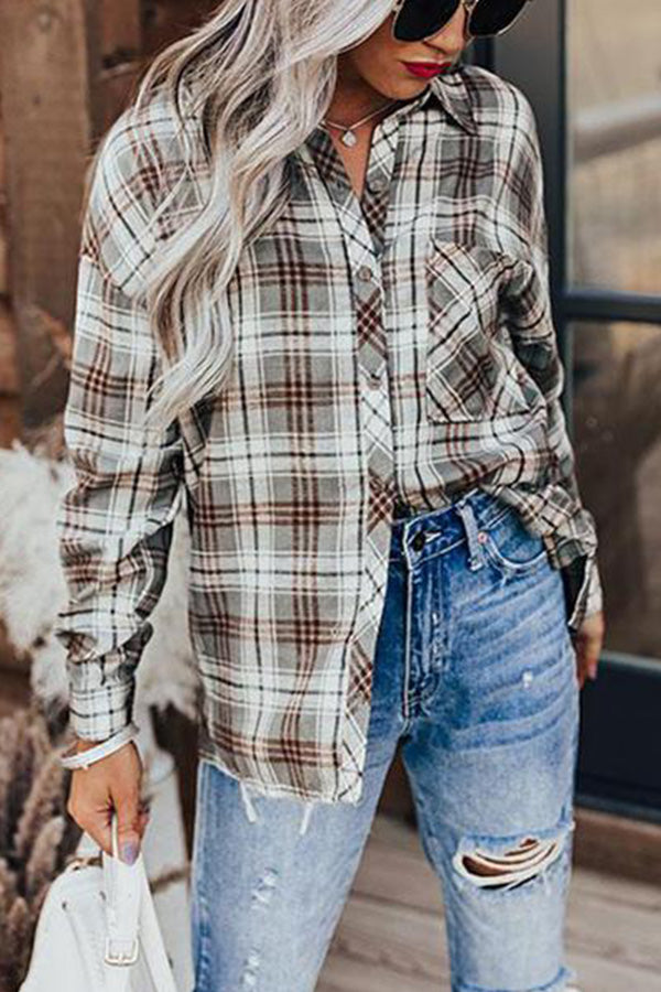Checked Pocket Print Shirt