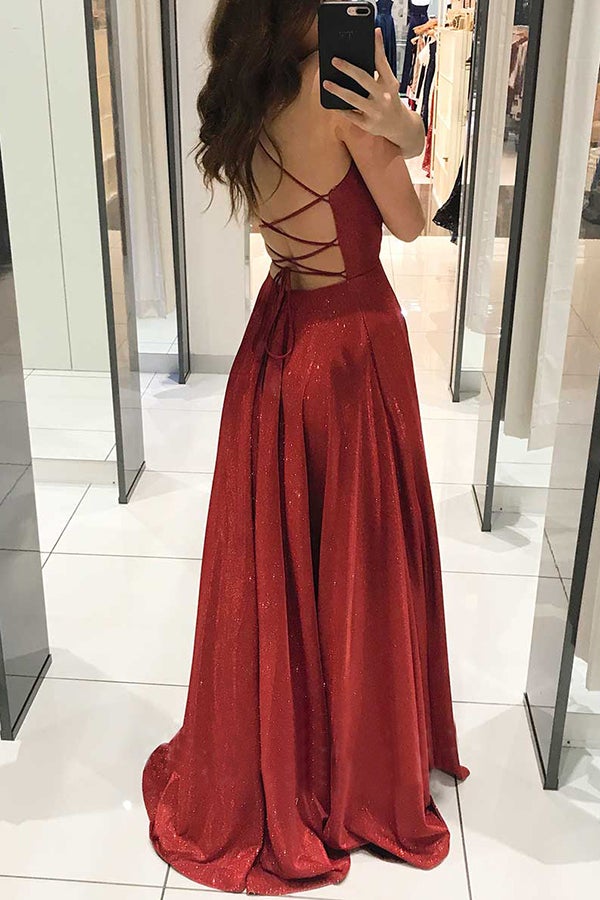 Fairytale Romance Glitter Fabric Maxi Formal Dress