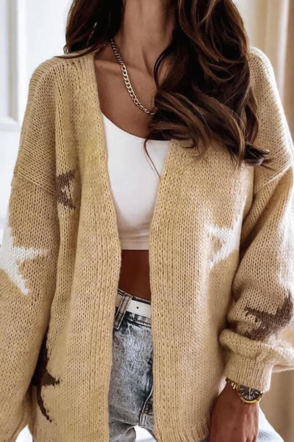 Print Casual Cardigan