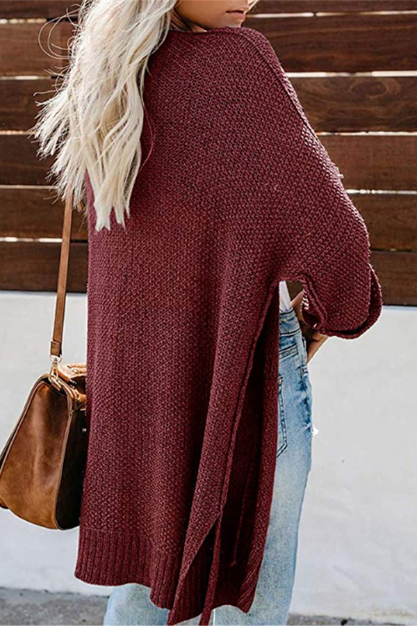 Casual Fashion Long-sleeved Knitted Cardigan