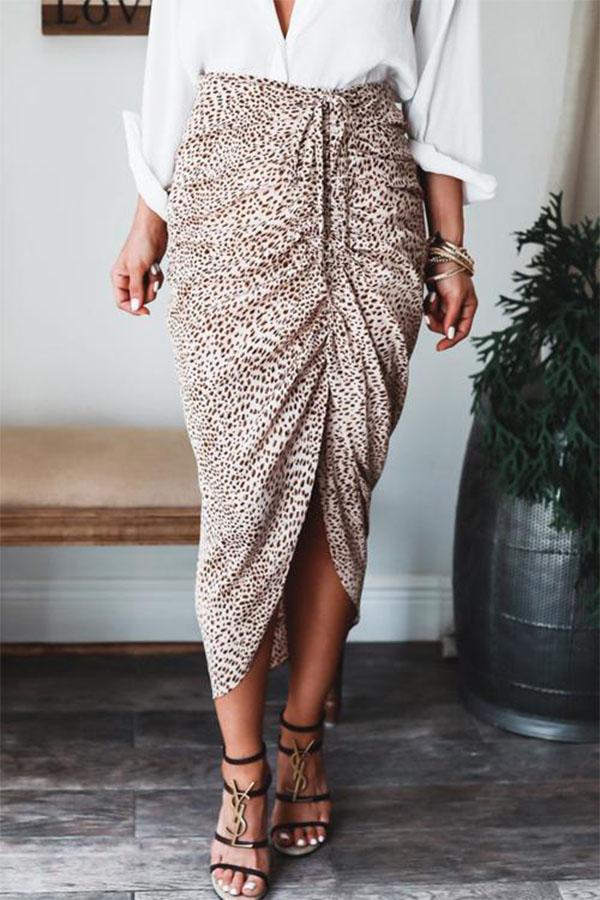 Leopard Print Skirt