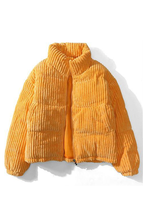 Corduroy Short Padded Jacket