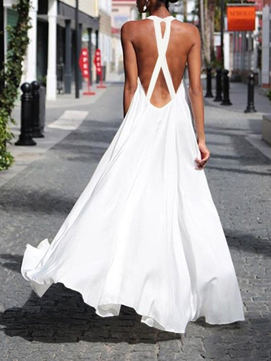 Halterneck Holiday Maxi Dress