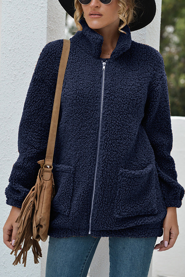 Wear a plush jacket for warmth
