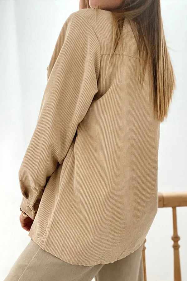 Lapel Street Corduroy Casual Jacket