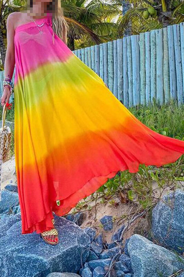 Vacation Multicolor Sling Dress