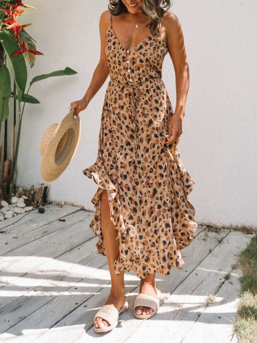 Leopard Print Maxi Dress