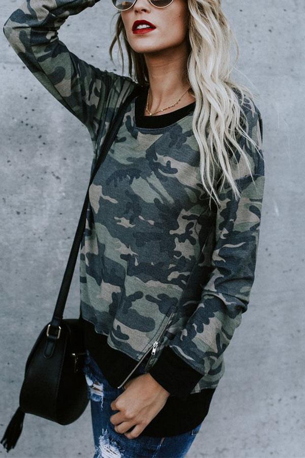 Casual Camouflage Sweater