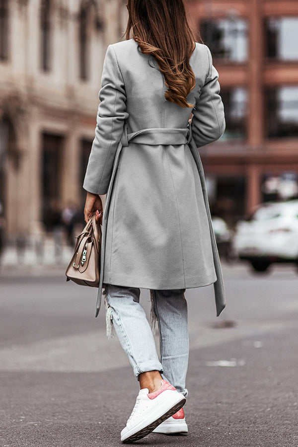 Long-sleeved Blazer Double-breasted Woolen Jacket