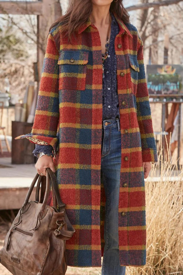 Check Long Coat