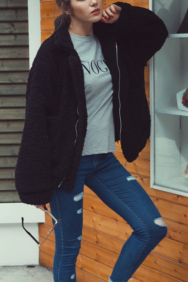 Casual Plush Loose Coat