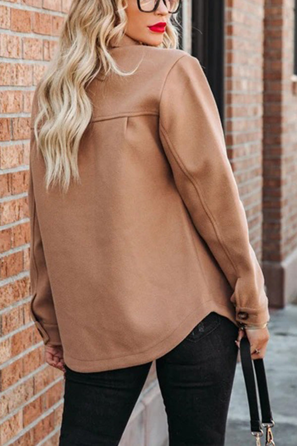 POCKETED BUTTON DOWN SHACKET