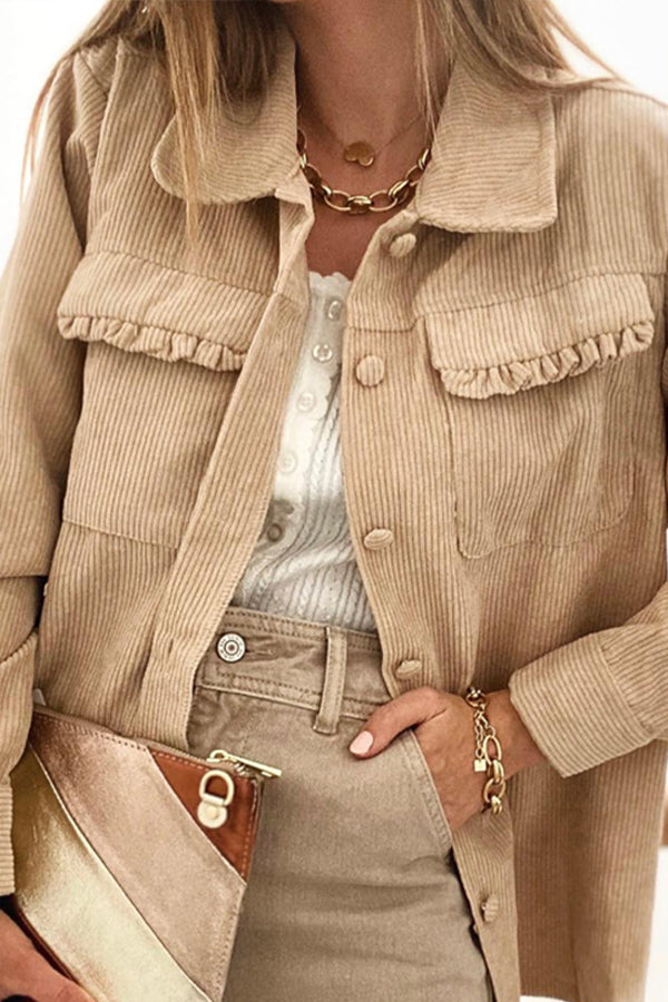 Lapel Street Corduroy Casual Jacket