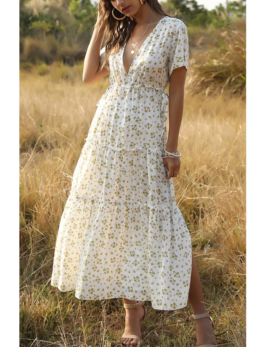 Bohemia Dress With Lotus Edge