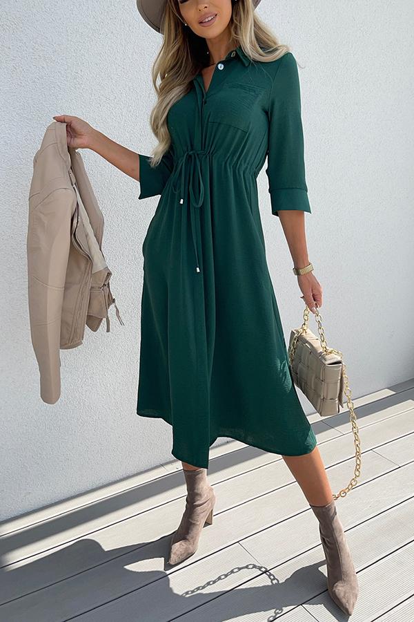 Button Up Midi Dress