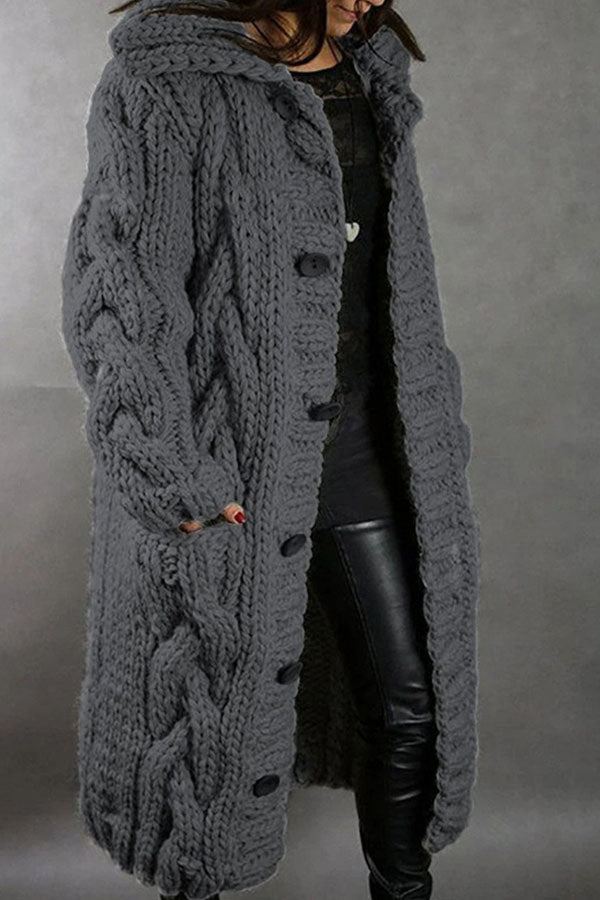 CARDIGAN CHUNKY OVERSIZED STYLE LONG COAT