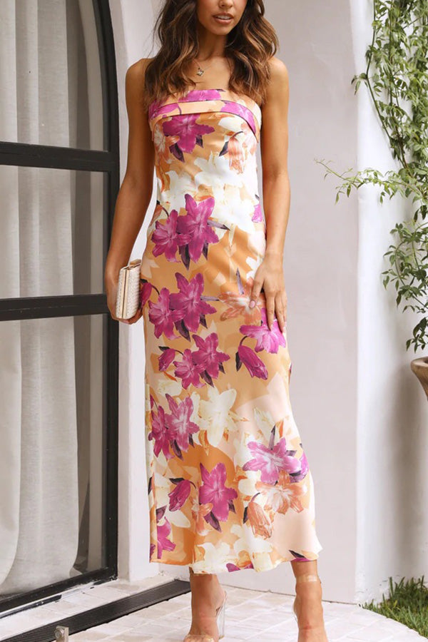 Letters of Mine Floral Off Shoulder Midi Dress