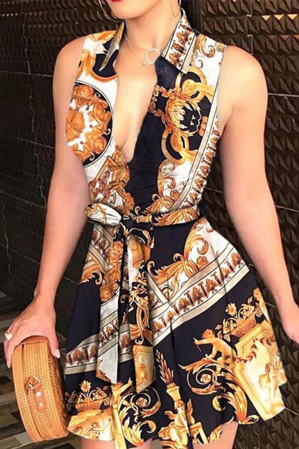 Colorful Plaid Print Mini Dress