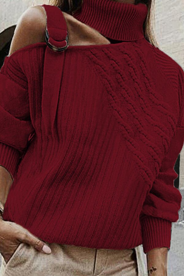 Knitting High Collar Sweater