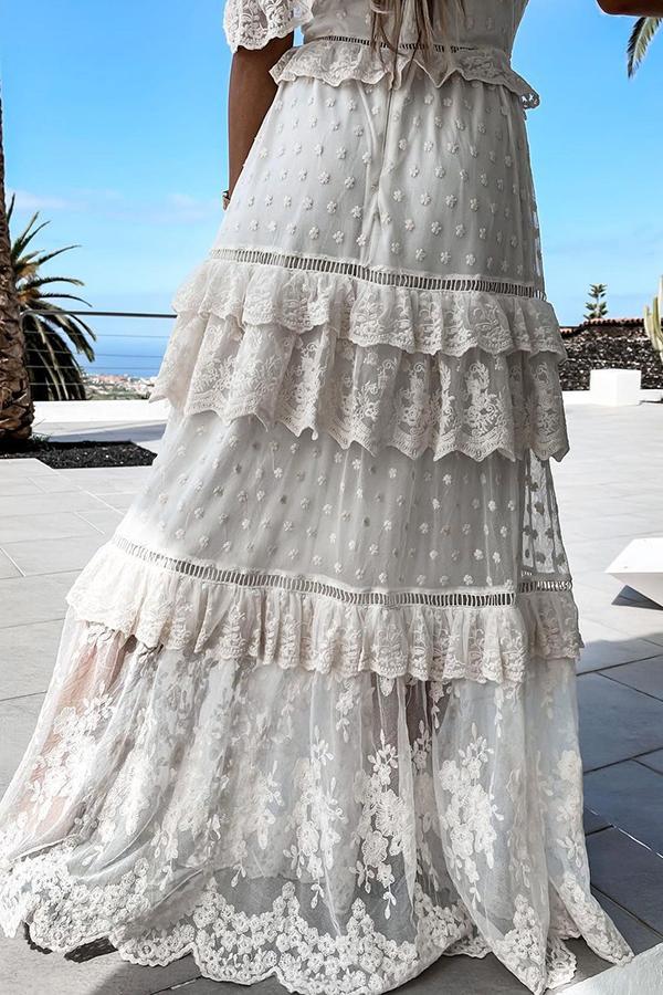 Casual Flower Leopard Print Stitching Dress