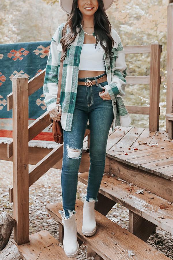 Plaid Pocketed Shacket