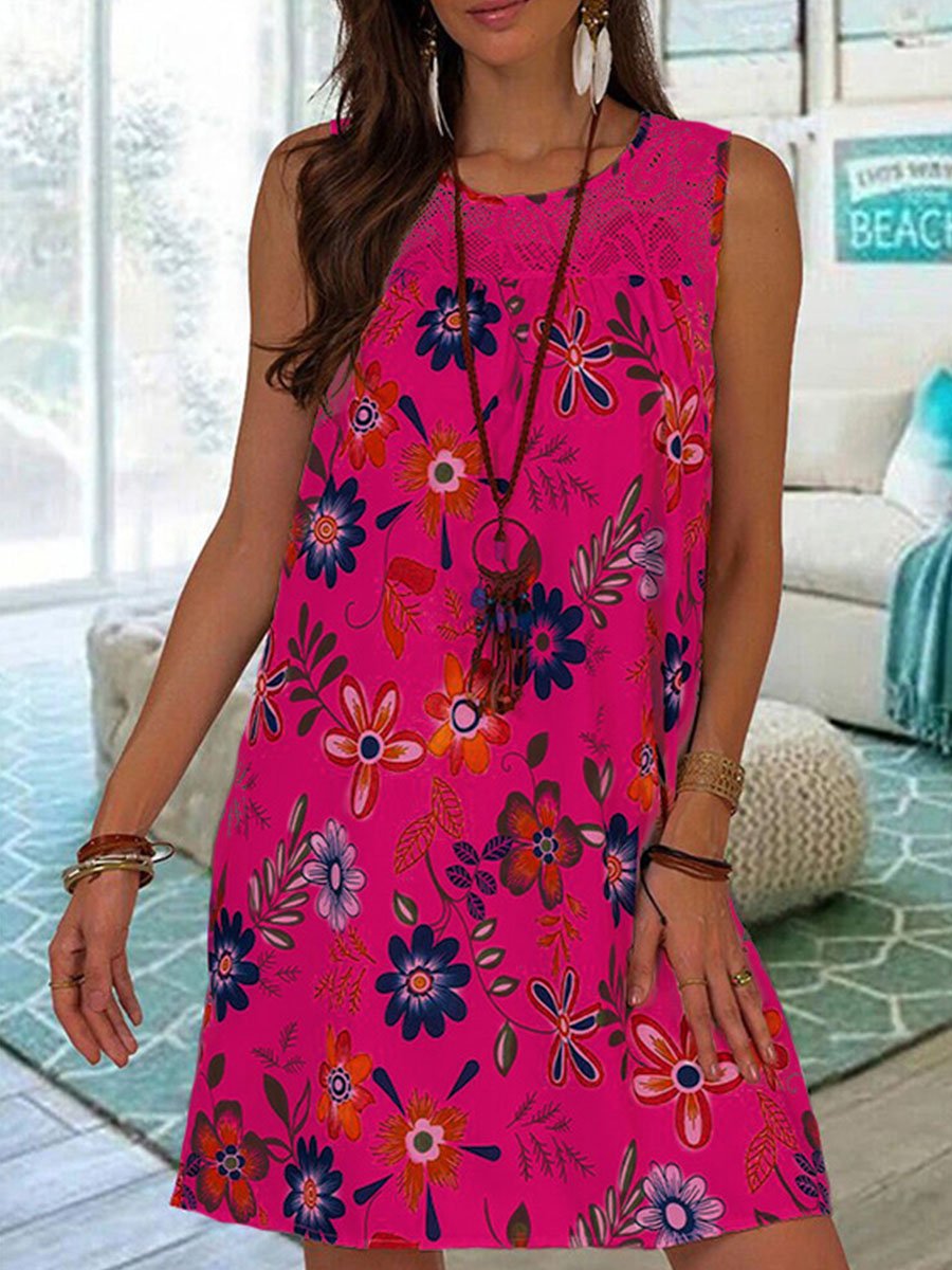Lace Printed Dress
