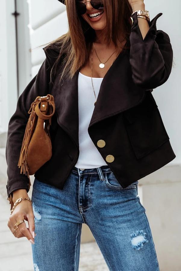 Coated Faux Leather Moto Jacket