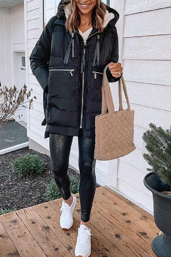 Solid Color Thermal Cotton Jacket